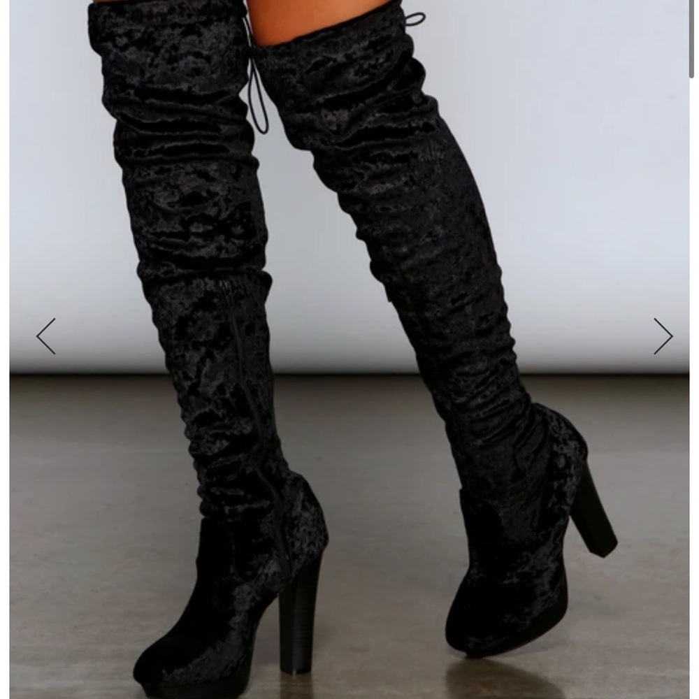 Brand NEW Velvet Over The Knee Boots